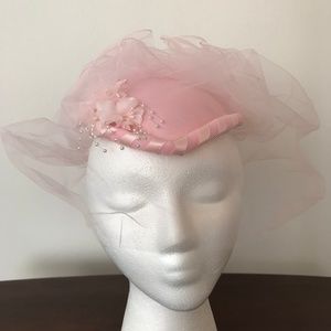 Women's Church Headpiece Fascinator Hat Pink
